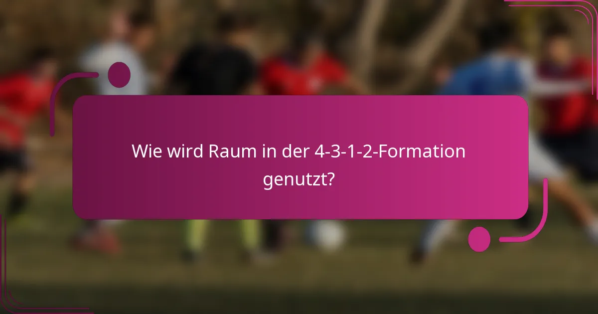 Wie wird Raum in der 4-3-1-2-Formation genutzt?